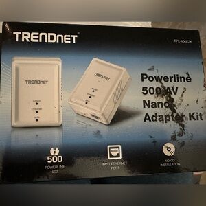 TRENDnet powerline 500 AV adapter kit TPL – 406E2K. Never used